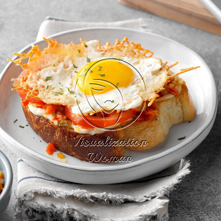 Open-Faced Frico Egg Sandwich