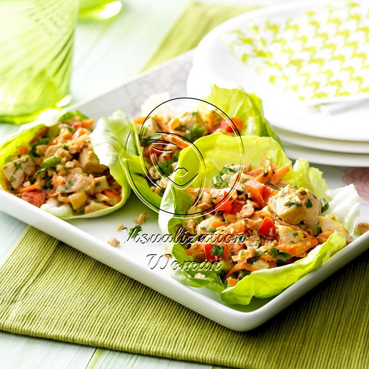 Thai Chicken Lettuce Wraps