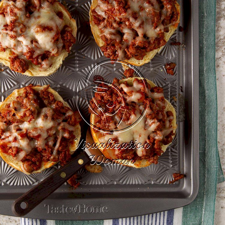 Open-Faced Pizza Burgers