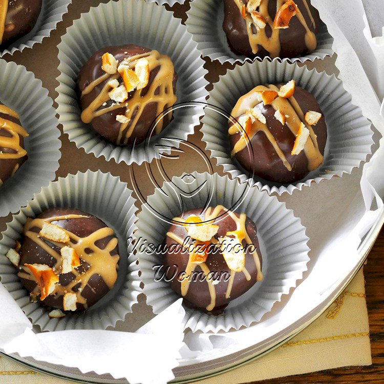 Chocolate-Covered Peanut Butter & Pretzel Truffles