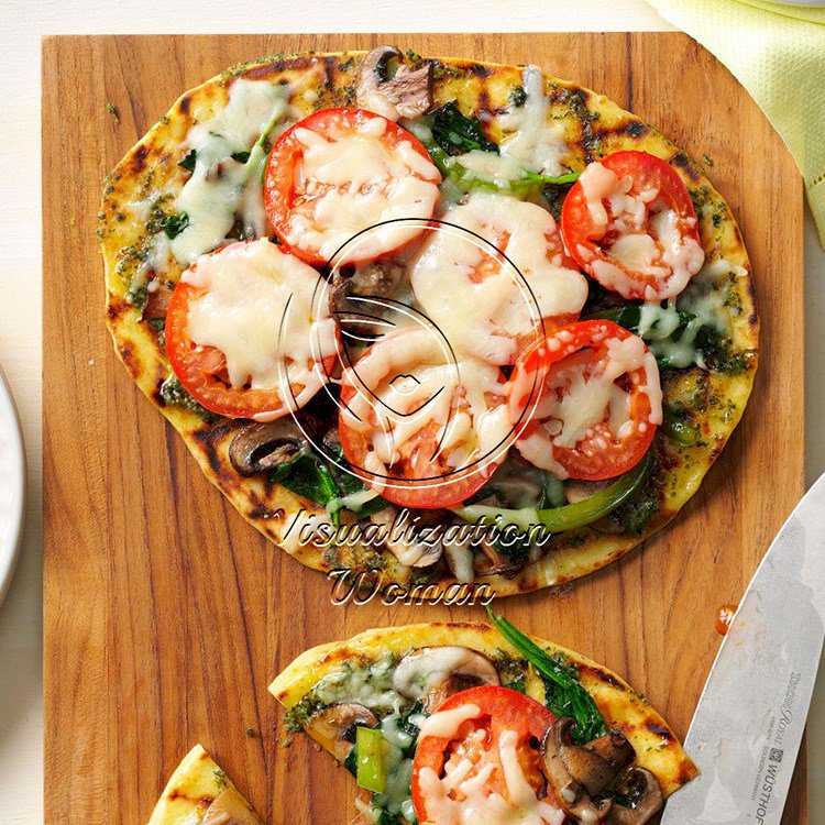 Grilled Flatbread Veggie Pizza