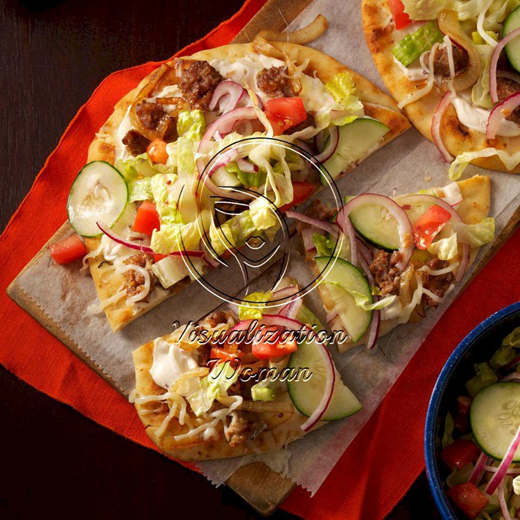 Salad-Topped Flatbread Pizzas