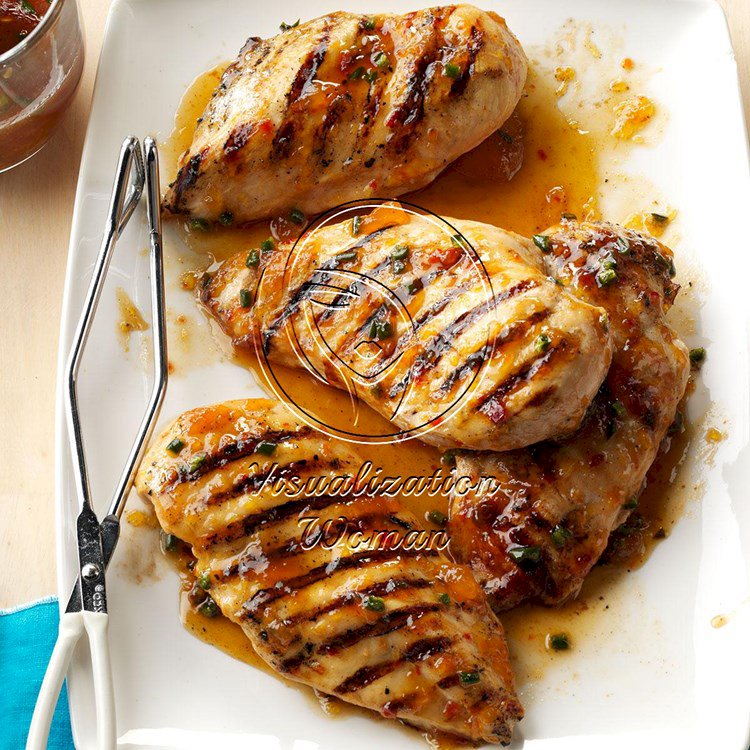 Spicy Peach-Glazed Grilled Chicken