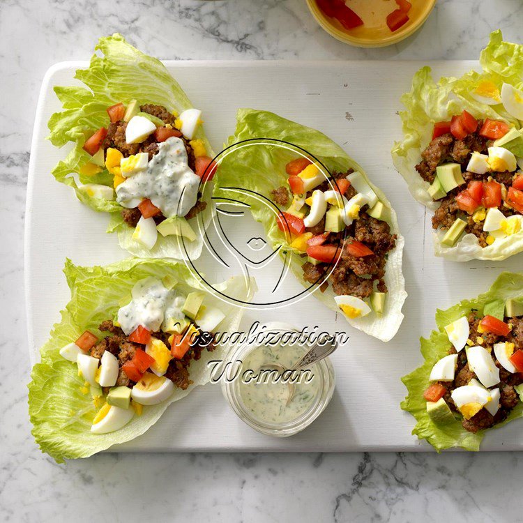 Sausage Cobb Salad Lettuce Wraps