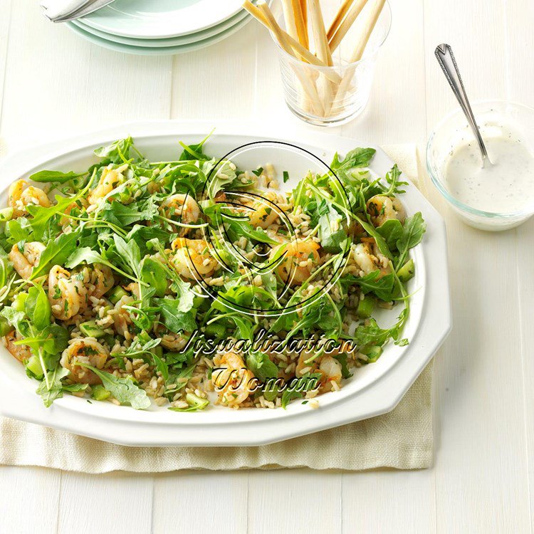 Garlic Shrimp & Rice Salad