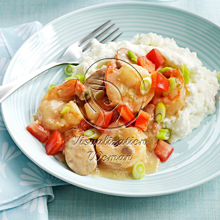 Shrimp & Chicken Sausage with Grits