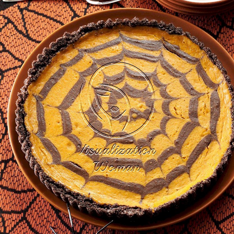 Chocolate Pumpkin Spider Tart