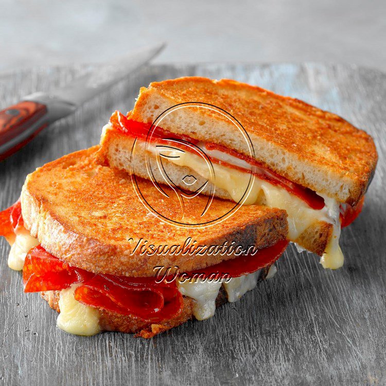 Grilled Cheese and Pepperoni Sandwich
