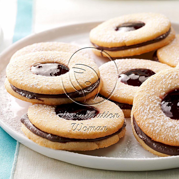 Chocolate Linzer Cookies