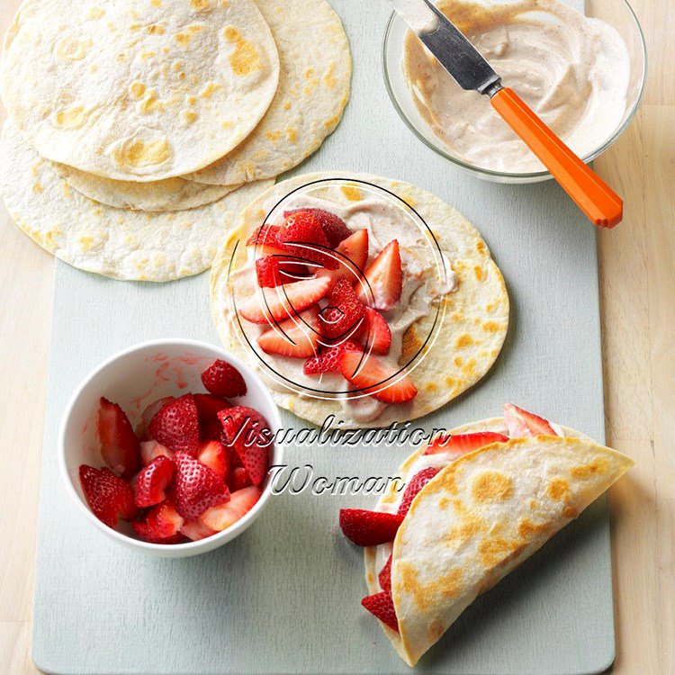 Fresh Strawberry Breakfast Tacos