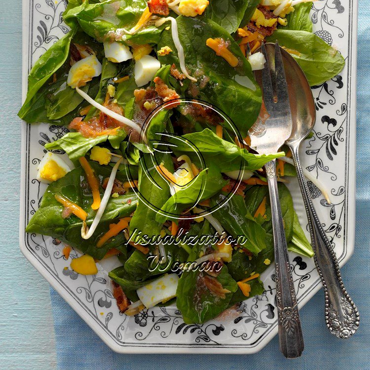 Spinach Salad with Rhubarb Dressing