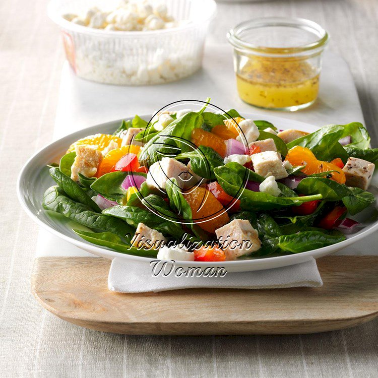 Orange Chicken Spinach Salad