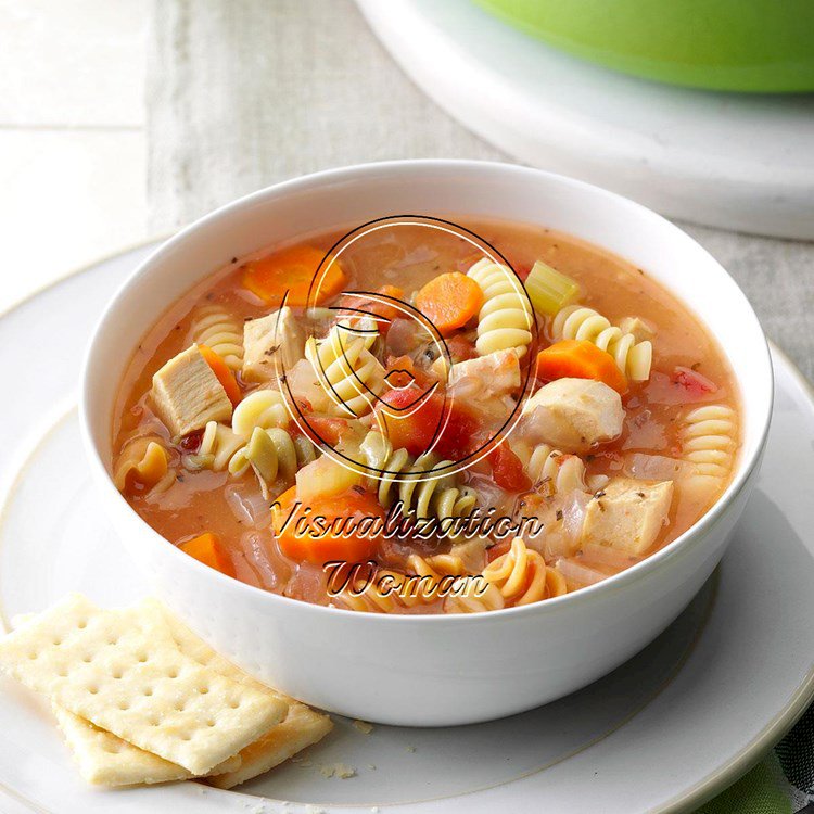 Curly Noodle Chicken Soup