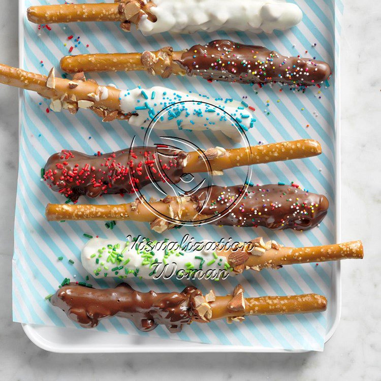 Chocolate-Dipped Pretzel Rods