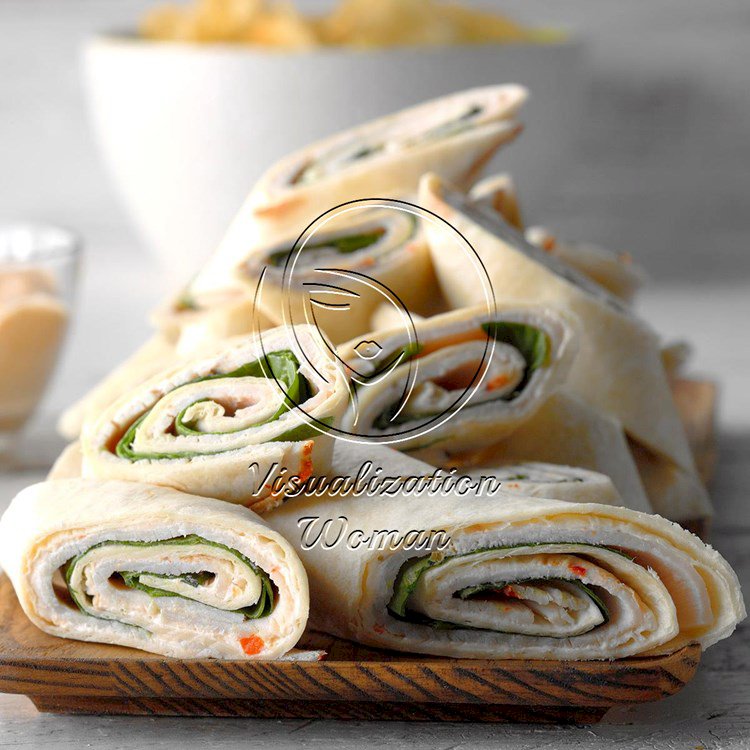 Spinach and Turkey Pinwheels