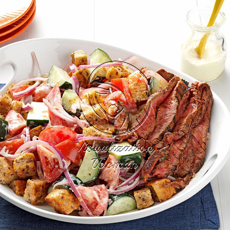 Chili-Rubbed Steak & Bread Salad