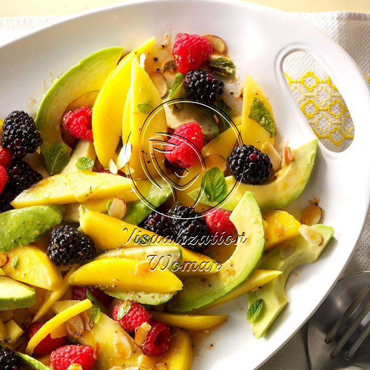 Avocado Fruit Salad with Tangerine Vinaigrette