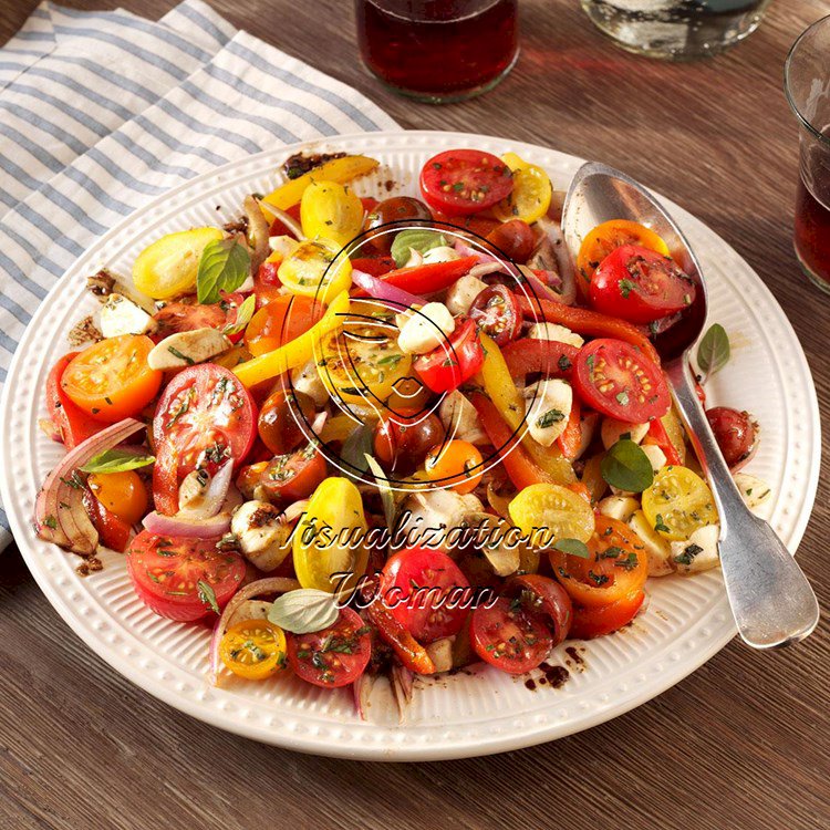 Roasted Pepper Salad with Balsamic Vinaigrette