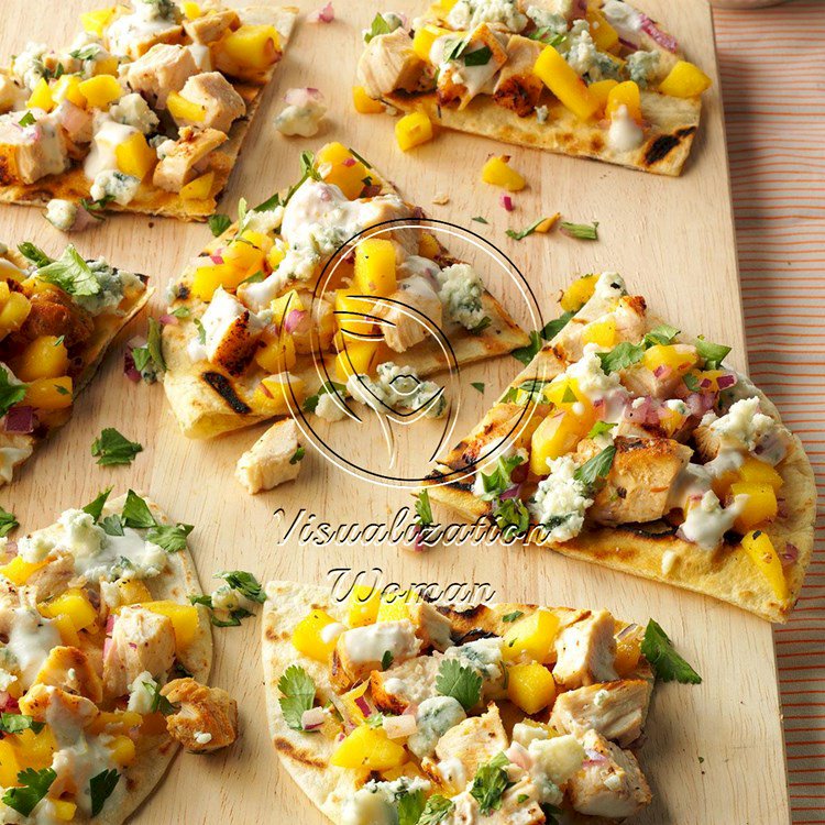 Grilled Chicken, Mango & Blue Cheese Tortillas