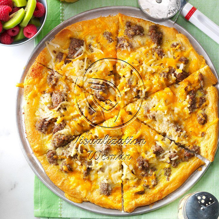 Sausage and Hashbrown Breakfast Pizza