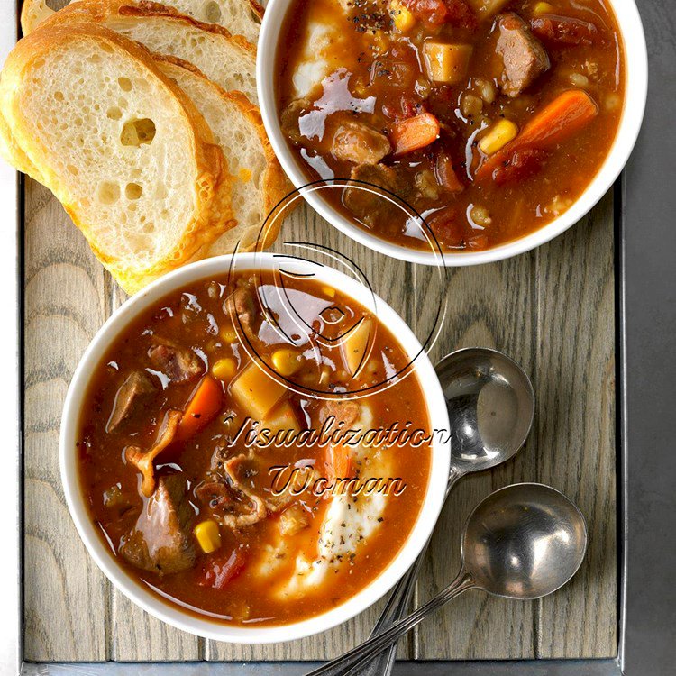 Bacon-Beef Barley Soup