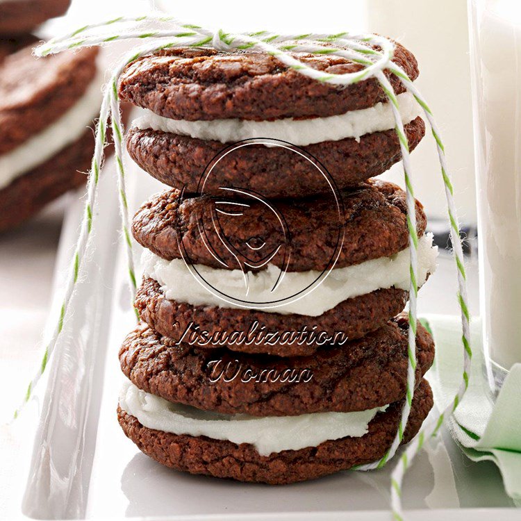 Chocolate-Mint Creme Cookies