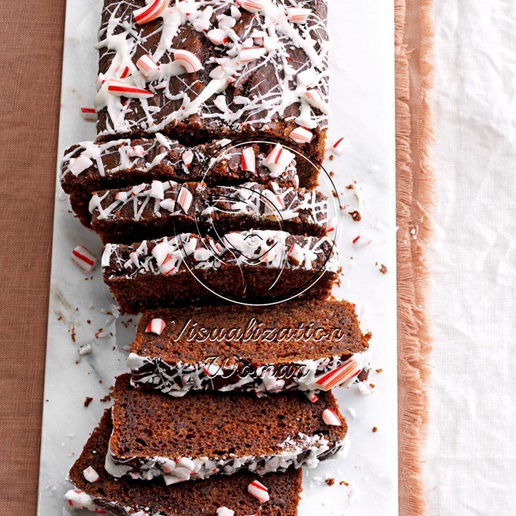 Candy Cane Chocolate Loaves