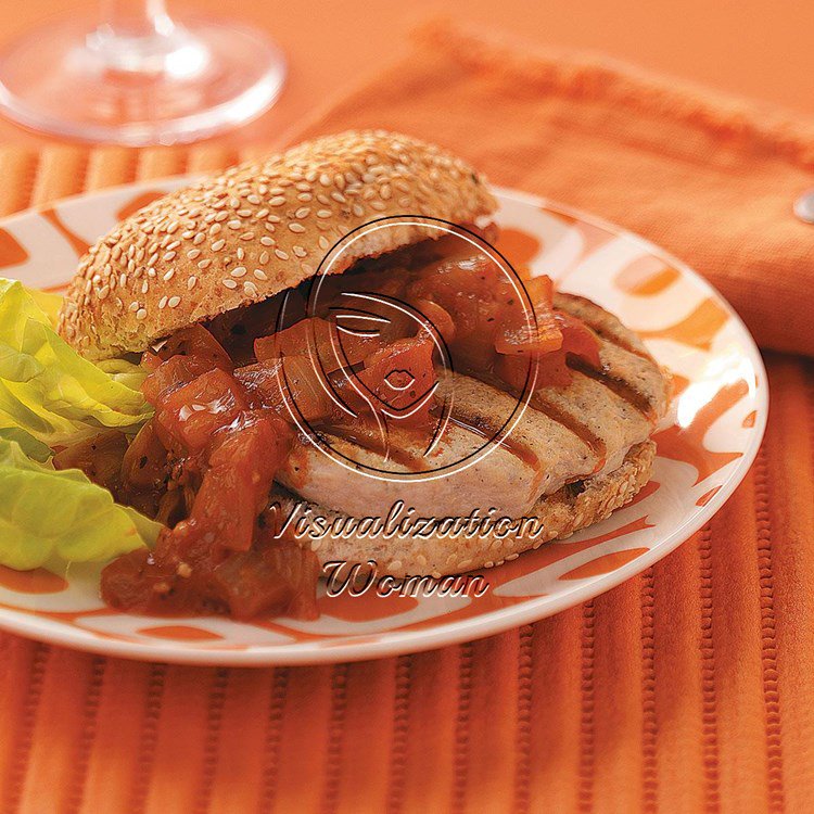 Turkey Burgers with Sweet Onion Relish