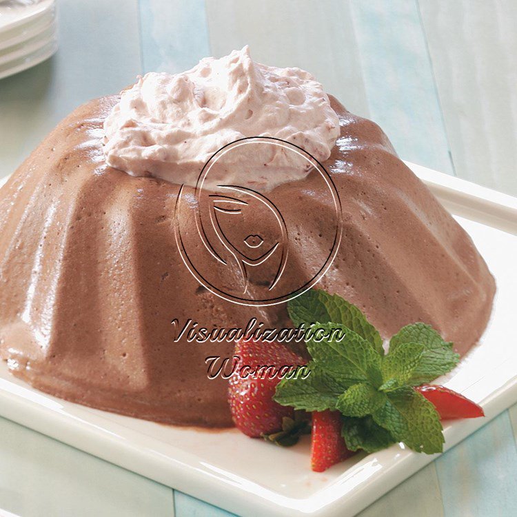 Chocolate Bavarian with Strawberry Cream