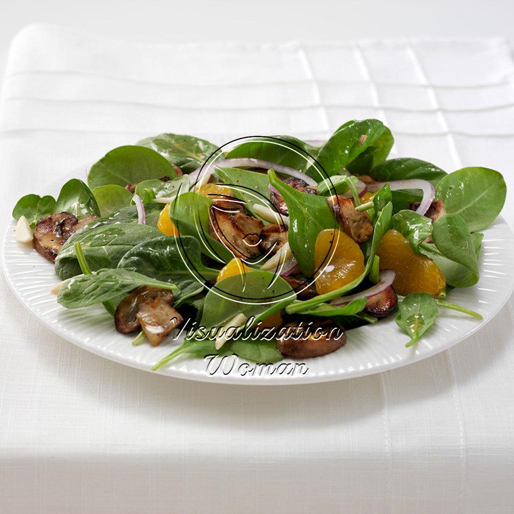 Grilled Portobello Spinach Salad