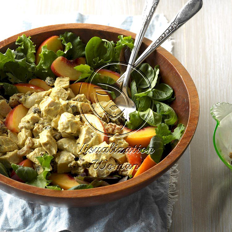 Curried Chicken & Peach Salad