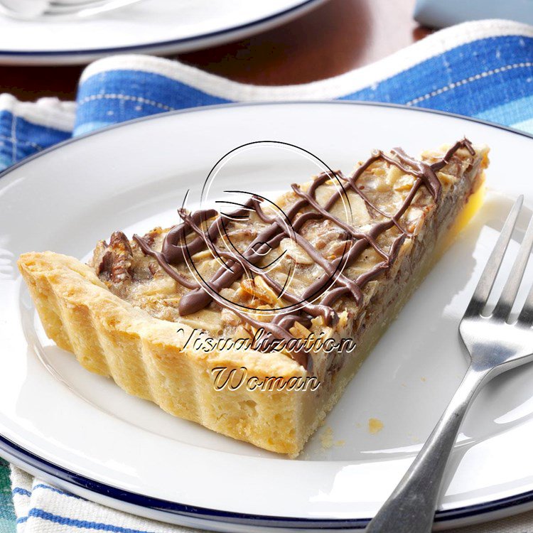 Chocolate Drizzled Maple-Nut Tart