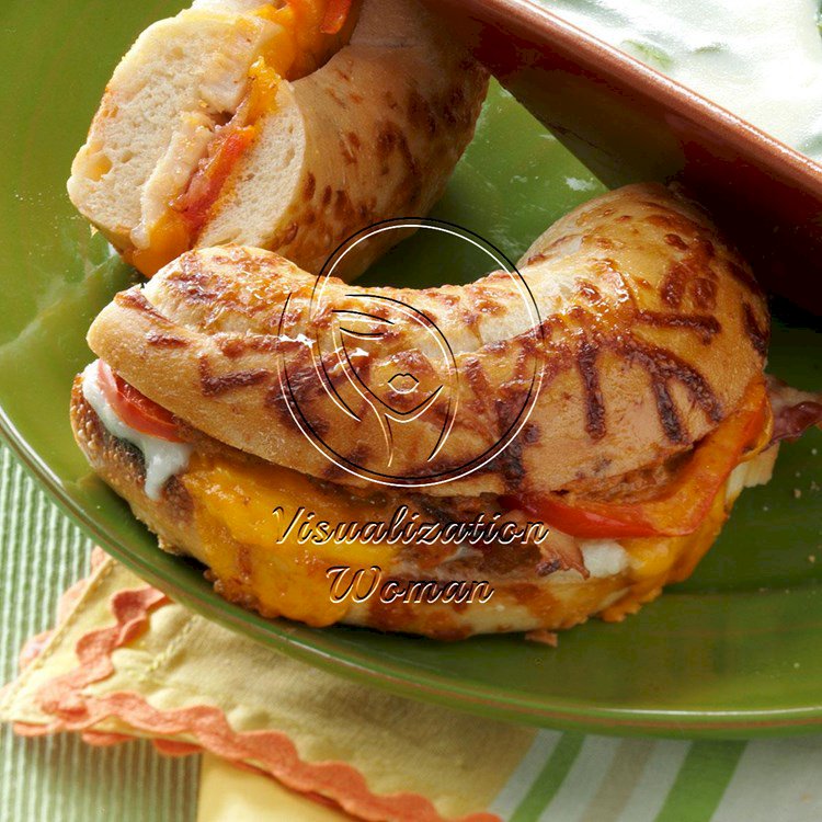 Chicken Bagel Melts