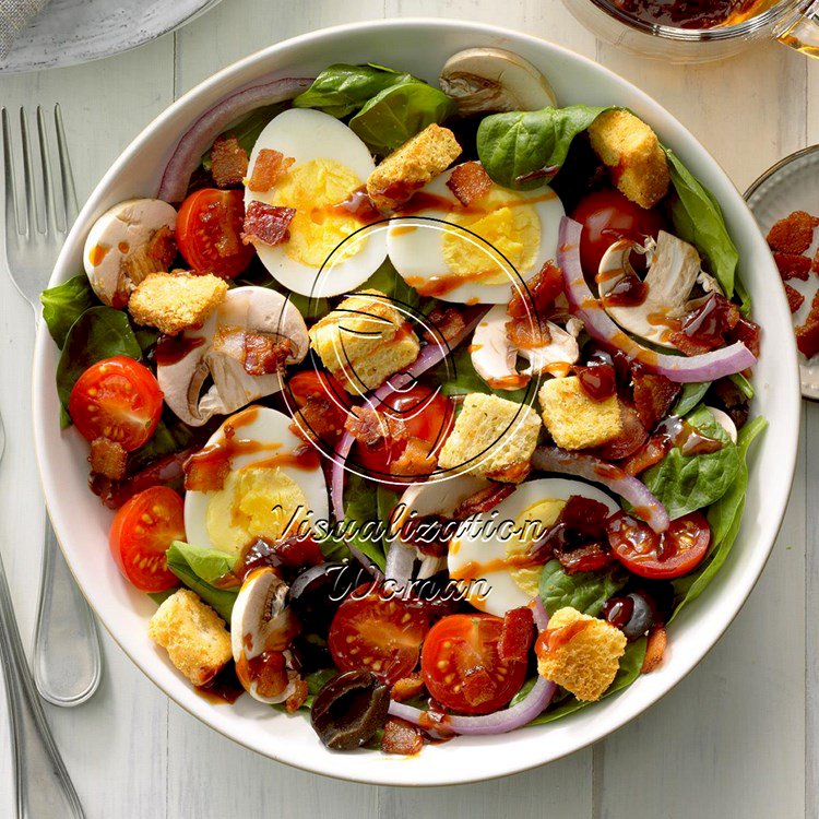 Spinach Salad with Hot Bacon Dressing