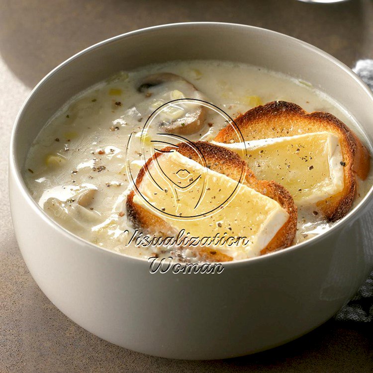 Leek Soup with Brie Toasts