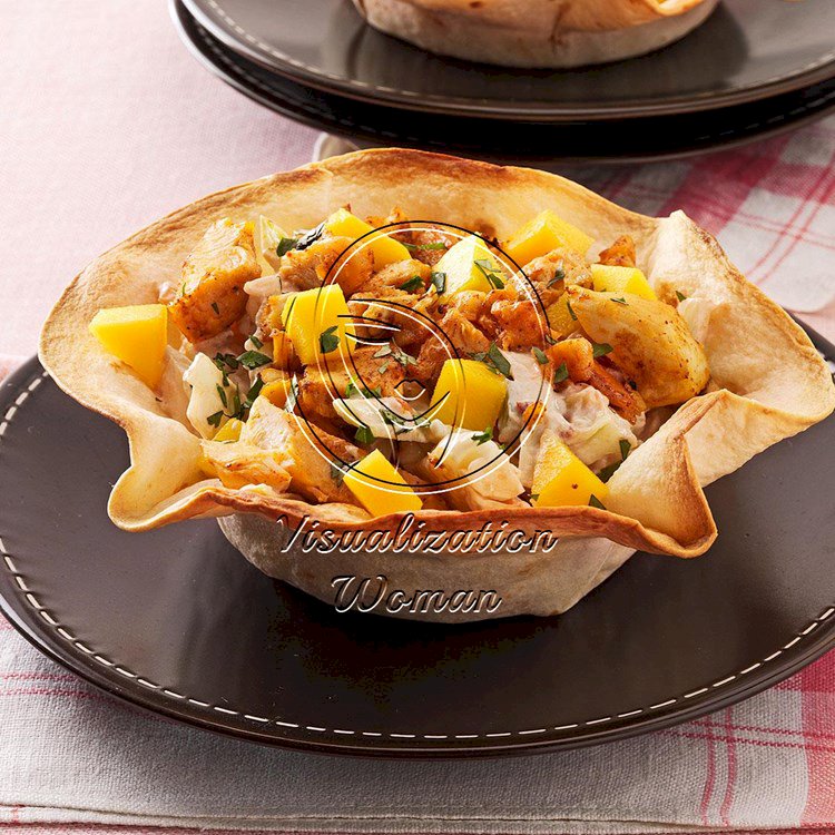 Chicken and Mango Tortilla Bowls