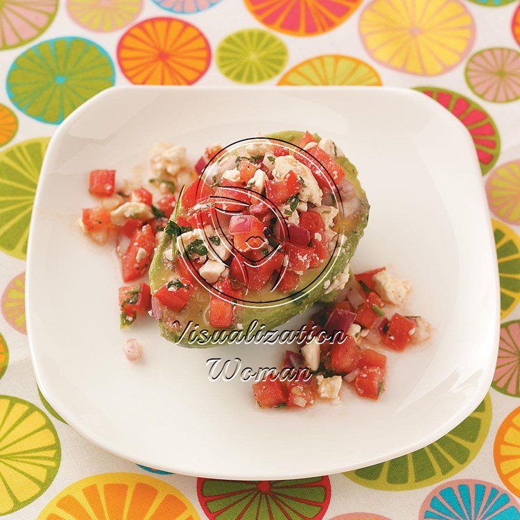 Tomato Salad-Stuffed Avocados