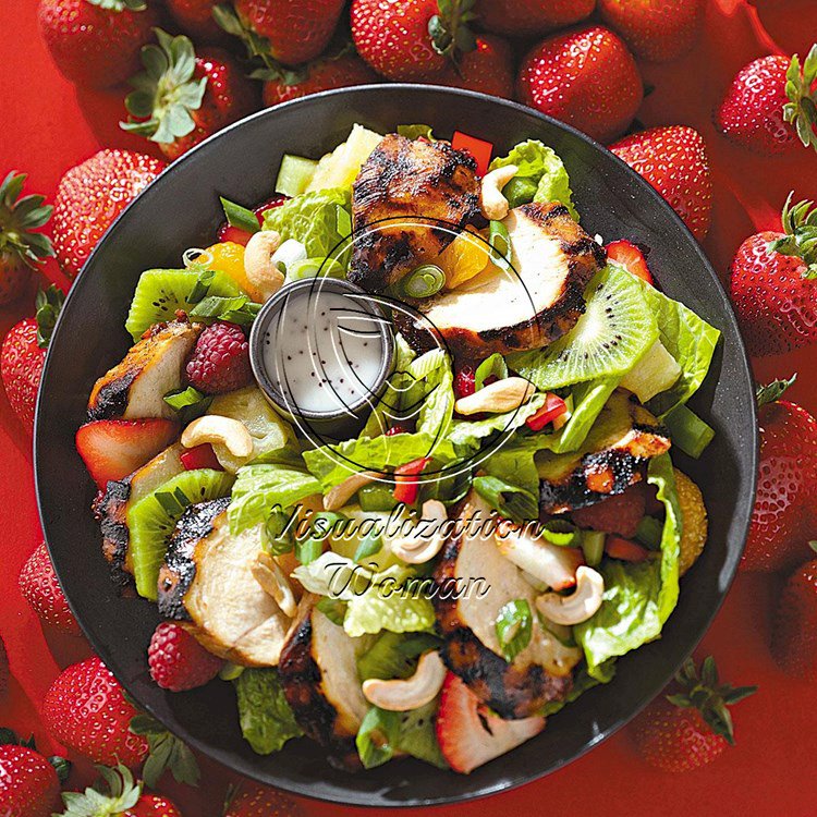 Teriyaki Chicken Salad with Poppy Seed Dressing