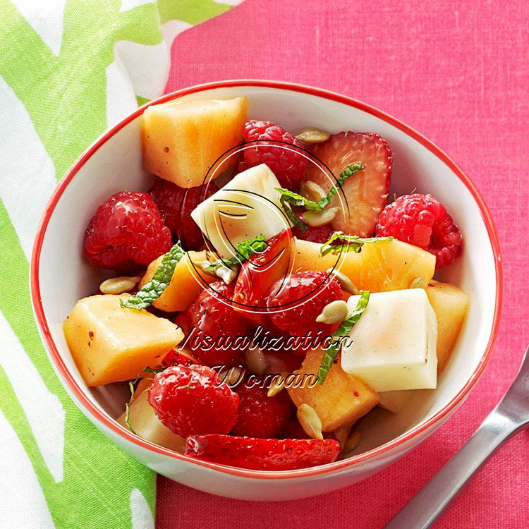 Sunny Strawberry & Cantaloupe Salad