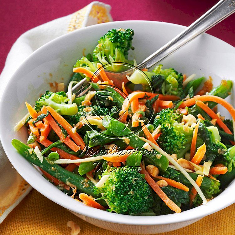 Ginger-Sesame Steamed Vegetable Salad