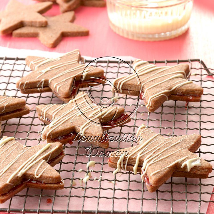 Chocolate Linzer Torte Stars