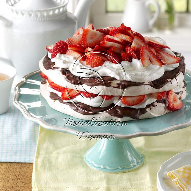 Strawberry-Chocolate Meringue Torte