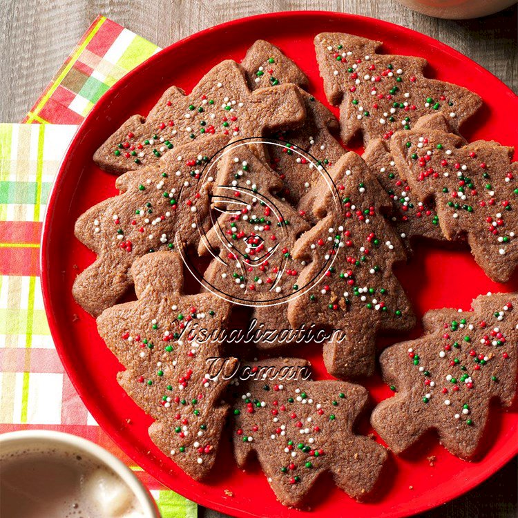 Chocolate Shortbread Trees