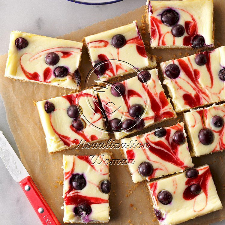 Red, White & Blue Cheesecake Bars