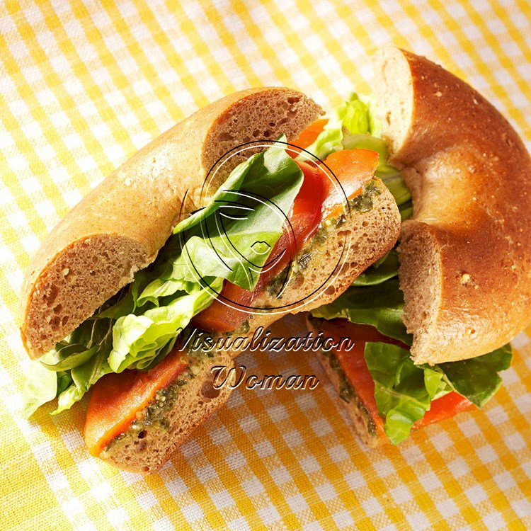 Smoked Salmon Bagel Sandwiches