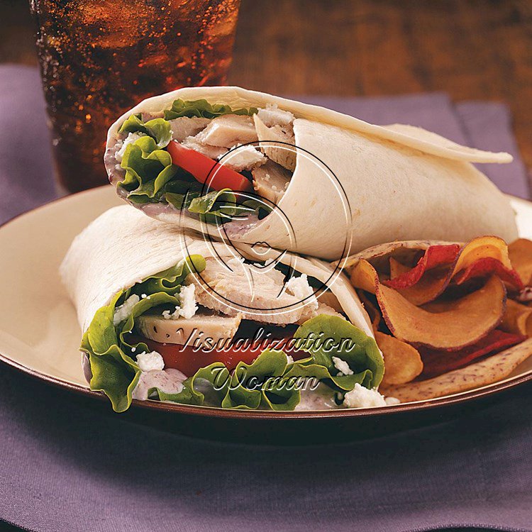 Mediterranean Turkey Wraps for Two