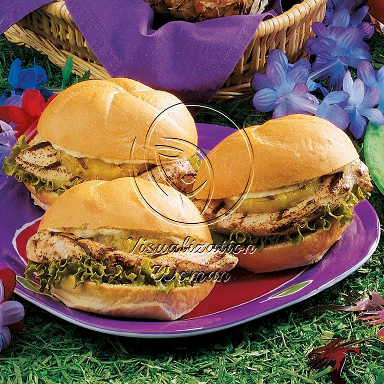 Luau Chicken Sandwiches