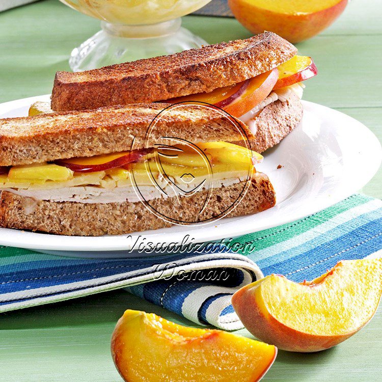 Peach Turkey Sandwiches