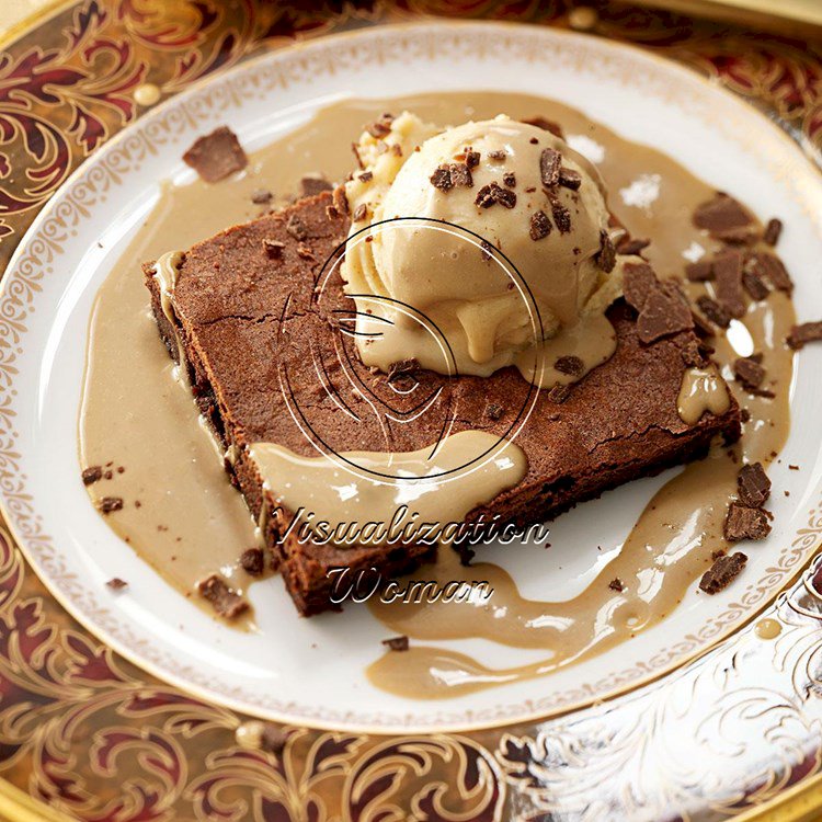 Flourless Chocolate Cake with Peanut Butter Ice Cream