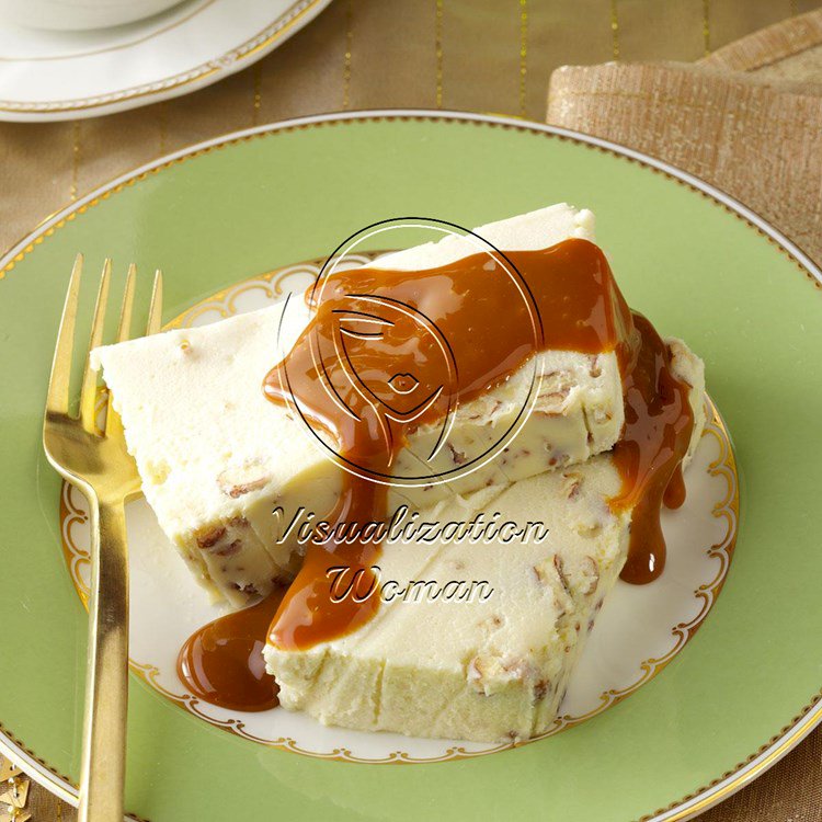 White Chocolate Terrine with Caramel Sauce